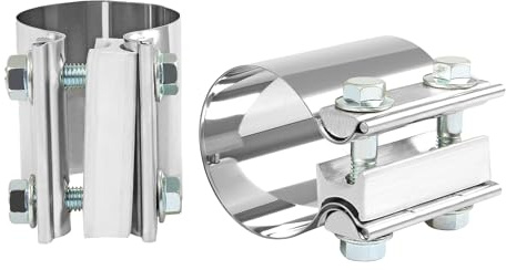 Densieg 2 piezas Ø 64.1mm(2.5) Universal de Abrazadera de tubo de escape