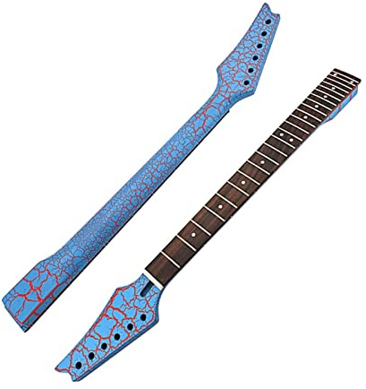 Unfertiger Gitarrenhals E-Gitarrenhals 24 Bünde Palisandergriffbrett Inlay Punkte Gitarrenzubehör