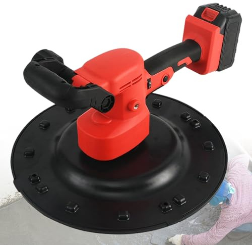 Fablestoryem Levigatrice per superfici di pareti in Cemento ad Alta efficienza, intonacare Portatili con Batteria al Litio Senza spazzole, frattazzatrice per Pavimenti in Cemento,2Battery
