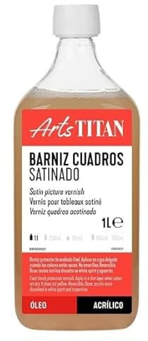 TITAN ARTS - Vernis à carreaux satiné à l'huile et acrylique Titan 1 l