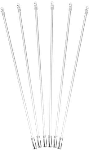 Yardwe Varilla para Cortinas Transparente De 17 Pulgadas con Gancho Y Mango para Abrir Persianas Verticales Accesorio Universal para Cortinas En Casa