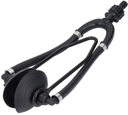 Enjuague de Motor de Barco Diseño de Flujos Duales Enjuague de Motor Marino con Conector de Manguera de 5/8 Pulgadas Ventosa de 4 Pulgadas para Lavar el Fueraborda