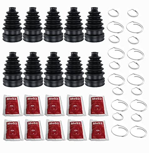 Partsline (Lot de 10) Soufflet de Cardan Universel avec Graisse et Collier compatible pour Tous Véhicules