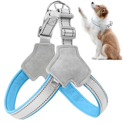 Chaleco para pasear perros, chaleco reflectante sin tirones, antiasfixia, ajustable, accesorios para pasear cachorros, para familias y amantes