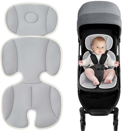 Baby Stroller Cooling Pad, Universal Soft Cooler Pad, Breathable Adjustable Car Seat, Liner Detachable 2-Piece Cooling Cushion Fits Strollers, Car Seat, High Chair, Bassinet, Swing
