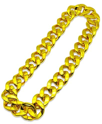 CXNXFD Guldkedja för män, hip-hop-kedja kubankedja män, halsband av konstgjord plast för rappare kostym cosplay halloween karneval temafest, 70 cm