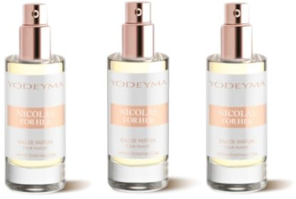 VLNET ® | 3 flaconi profumo NICOLAS FOR HER 15 ml | come da foto