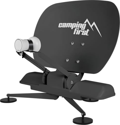 Camping First Satmex Mobil 3 – Antena satélite móvil automática – Antracita