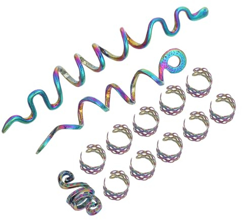 DIYEAH Vintage Metall Dreadlock Haarringe Spiral Haarklammern Satz Flechtzubehör für Damen Stabile Haarclips für Zöpfe und Flechtfrisuren Vielseitiger Haarschmuck für Alltag und Party