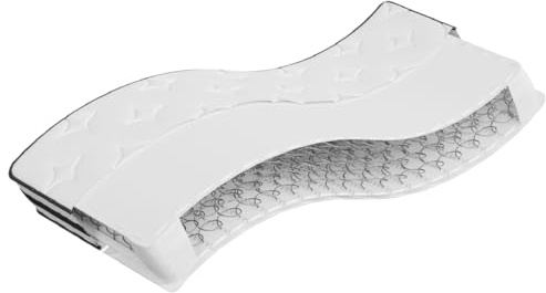 Runheo Bonnell madrass fjäderkärna medium 90 x 200 cm med ventilerande överdrag, tvättbar, ergonomiskt utformad, lämplig för sovrum, gästsäng, erbjuder behaglig liggkomfort och stöd