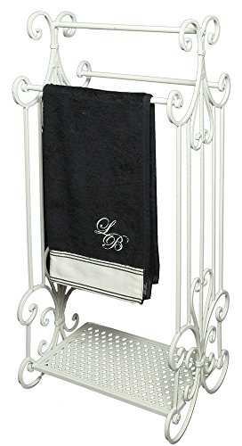 Handtuchständer Increto 92101 Handtuchhalter Landhaus Weiß Bad Möbel aus Metall