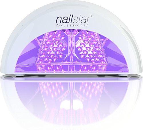 NailStar® Professional LED Nail Lamp Dryer for UV Gel Polish, Shellac, Acrylic & More – with Built-in Timers & Low Heat Emission – 3X Faster Than UV Lamp Curing - White