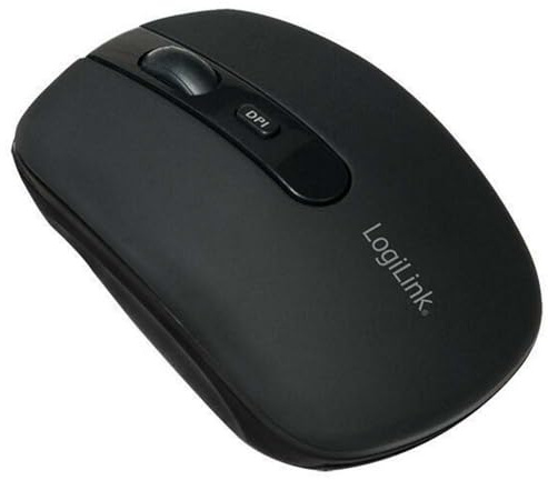 LogiLink ID0078A optisk Bluetooth-mus, 1000/1600 DPI svart