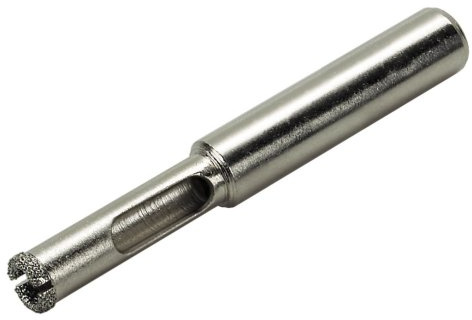 wolfcraft Broca de perforación, con diamante Ceramic, con vástago - Para la instalación de sujeciones de grifería y pasamuros para cables en azulejos y baldosas, profundidad de corte:30mm - 5918000