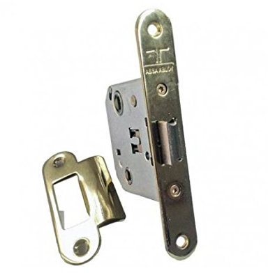 Tesa Assa Abloy - Cerradura de doble cerrojo para alto tráfico, 2004U, Frente Redondeado, Inoxidable