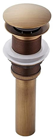 CASEWIND Messing Ablaufgarnitur, Antik Pop Up Ventil ohne Überlauf, Abflussgarnitur für Waschbecken Dusche