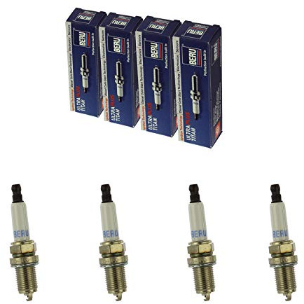BERU 4x Zündkerze ULTRA Z272 // 14 F-7 HURU02 Set / 4-Zylinder Auto Zündkerzen-Set