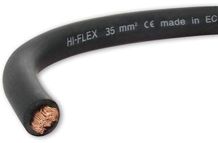 CABLE ELECTRIQUE EXTRA SOUPLE BATTERIE SOUDAGE NOIR 35 mm² - 5 METRES