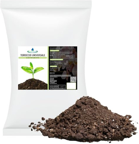 acquaverde | Terriccio Universale 10 Litri, per Piante da Giardino Verdi e Fiorite, da Balcone e Interno | Alta Qualità, Nutriente e Versatile
