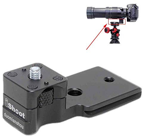 iShoot Lens Collar Replacement Foot Tripod Mount Ring Base Compatible with Panasonic Leica DG Vario-Elmar 100-400mm f/4-6.3 ASPH Power OIS, Lens Support Bracket with Arca Fit Quick Release Plate