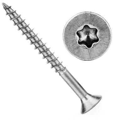 Profica® Spanplattenschrauben Edelstahl 4x25 mm 50 Stück (TX20) - Edelstahlschrauben mit Senkkopf, Teilgewinde, ETA Zulassung - Rostfrei