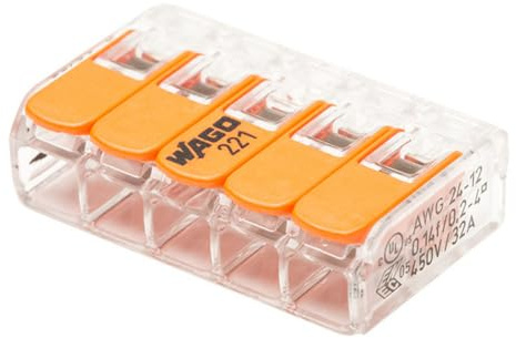 WAGO - Automatische Verbindungsklemmen S221 5-Leiter 25 Stück-Packung