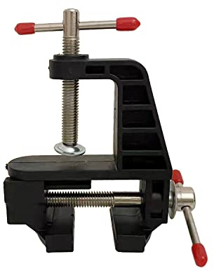 BUYSK Mini Table Bench Vice Clamp for Jewelry Model Making DIY Repairs Modelling Painting and Crafting (Black)