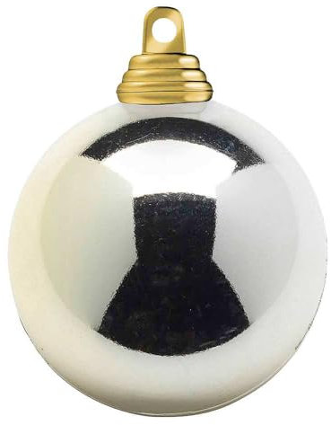 Deco Woerner Cremegold, glänzende Weihnachtskugeln aus schwer entflammbarem Kunststoff, 8 cm Ø - 12 Stück