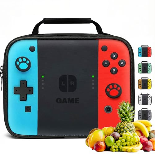 JIRAIKEI Insulated Lunch Box for Boys Girls, Game Lunch Bag for School Work Office Travel Picnic Hiking Beach, Waterproof Leakproof Portable Fits Most Bento Boxes