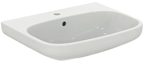Ideal Standard - i.life A, Lavabo da 60cm, Lavandino bagno con foro rubinetteria e troppopieno, E-packaging dedicato al trasporto di ceramica, Bianco