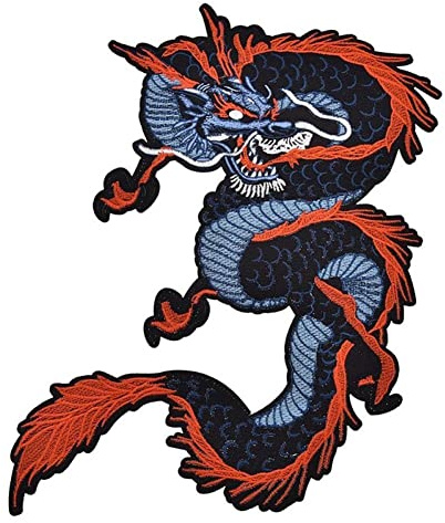 Drachen-Patch bestickte Applikation zum Aufbügeln, Aufnäher, dekorativer Aufnäher für Kleidertaschen