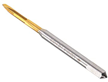 CoCud Tarauds à Vis Cannelés Spirale Métrique M2 x 0.4 Filetage, Taraud à Filetage Hélicoïdal Titanium Revêtu Haute Vitesse Acier 6542 - (Pour Taraudage Perçage Machine) 1 Pcs
