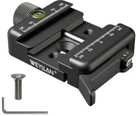 WEYLLAN AP50 Arca Swiss Picatinny Adapter Clamp for Quick Release Plate Picatinny Rail Suitable for Hunting Shooting Photo on Tripod Ball Head