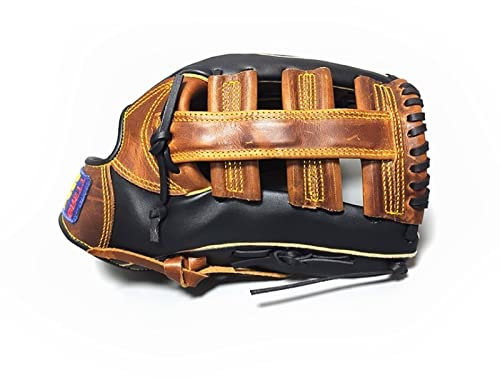Baseball Handschuhe,PU-Leder Baseball Glove Baseballhandschuh Kinder Right Batting Erwachsene Mann Frau Training Baseball Handschuh Softball Praxis Hand Outdoor Sports ( Color : Black , Size : 12 inch
