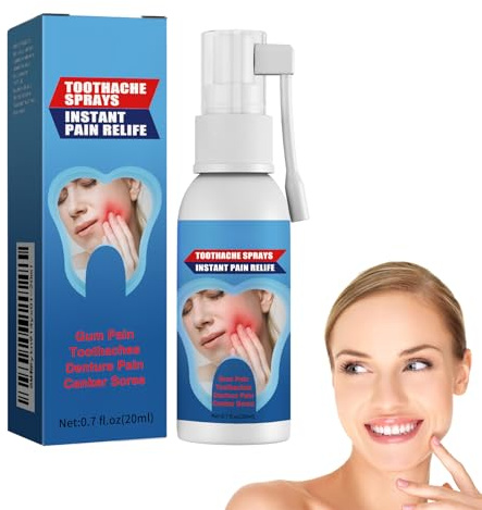 Spray De Dolor De Muelas,Spray Portátil De Dolor De Muelas,Spray para el Cuidado de las Encías,Spray Para El Cuidado Bucal,Spray Reparador de Dolor de Muelas,Spray Bucal Gingival,20 ml
