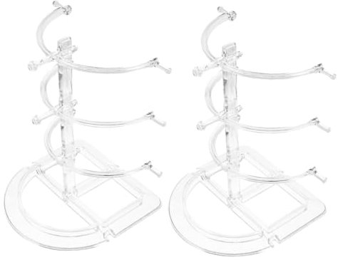 Amosfun 2stücke Transparenter Brillenständer Abnehmbare Brillengläser Halter Brillen Display Stand Für Sonnenbrillen Und Optische Brillen