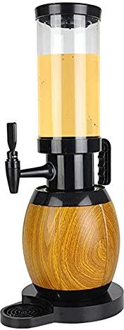 WHITEUQ Dispensador de Cerveza, Barril de Cerveza Dispensador de Torre de Cerveza de 1,5 L/3 L, Dispensador de Cerveza para Fiestas, con Luces de Tubo de Hielo, Dispensador de Vino de Jugo con Base