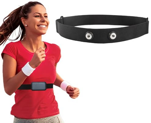 Heart Rate Monitor Replacement Chest Strap Compatible with Polar H7 H1 Wahoo Tickr Garmin,Adjustable Waterproof Replacement Soft Chest Band,Black