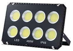Projecteur LED Projecteur Éclaira Extérieur 100W 300W 600W 1000W Projecteur Haute Puissance Mur Extérieur Bâtiment Jardin Arbres Lampe Projecteur Carré Ambiance parfaite pour les fêtes(3000K,400W Floo
