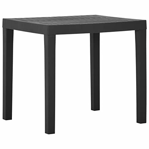 Sufrk Gartentisch Terrassentisch Wetterfest Lounge Tisch Outdoor BalkonhäNgetisch Grau 79x65x72 cm Kunststoff
