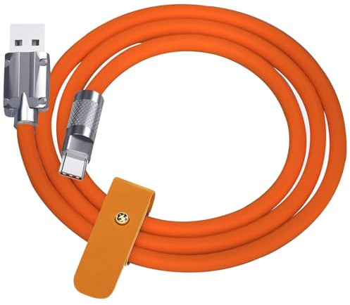 Générique Flüssiges Silikon-Datenkabel – Ladekabel 120 W für Telefon, Ladekabel, Telefon-Ladekabel | Typ C Flüssigsilikon Stromkabel für Smartphones