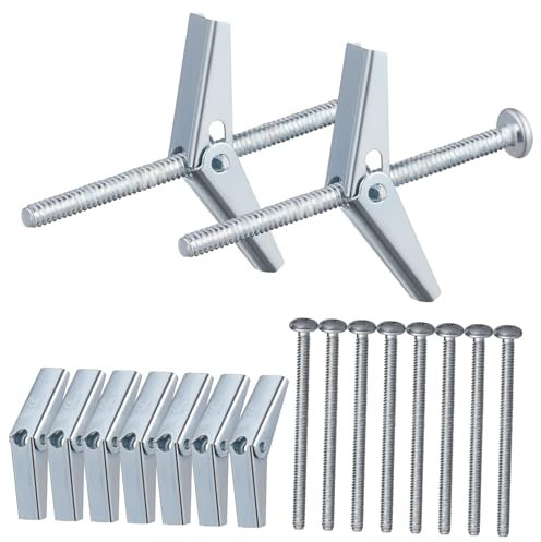 Anneome Lot De 20 Boulons À Bascule Robustes Ancrages Métalliques Pour Cloisons Sèches Vis Pour Un Montage Mural Sécurisé