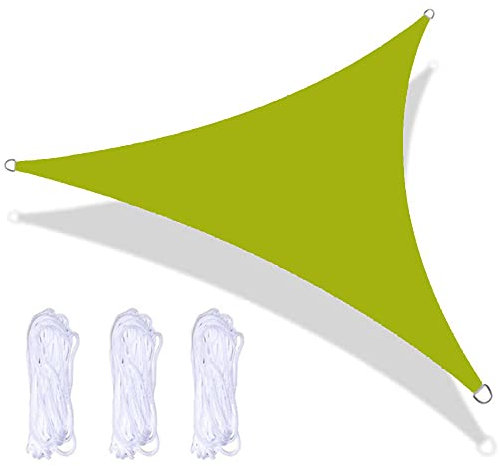 Generico Vela ombreggiante 2m x 2m x 2m, Vela ombreggiante Triangolare, Impermeabile e Resistente ai Raggi UV per Patio, Giardino, Esterno, Ristorante, Cortile, Posto Auto Coperto, tettoia per Patio.
