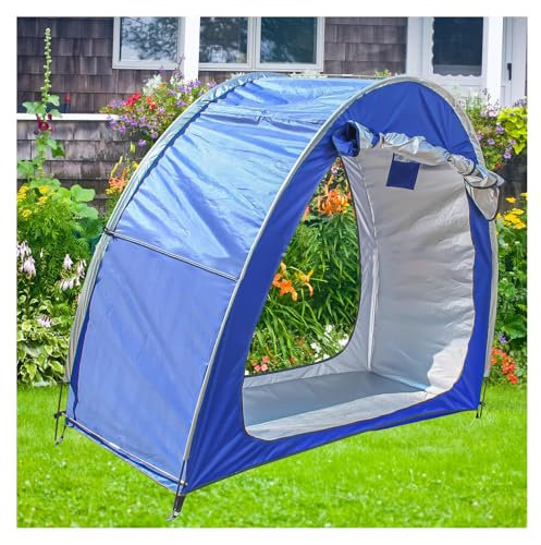Fxiaobin 2 PCS Box Biciclette può Essere Giuntato Box Biciclette Proteggi da Vento,Pioggia,Neve,Polvere Garage Moto Tettoia per Esterno,Blue