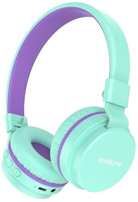 Kids Bluetooth Headphones,Lightweight Kids Headphones Wireless,85/94dB Safe Volume,40H Playtime,Fast Charging,Bluetooth 5.3,Over Ear,Toddler Headphone Built-in Mic for School/Tablet/Travel (Green)