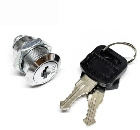 Drawer Cam Lock 2 Keys 5 Tail Pieces Mailbox File Cabinet Tool Box Locker Lock Furniture Hardware Rarelock HJ06 I 1Pcs(Key Different 20mm)