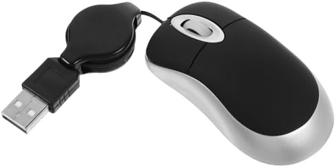NUOBESTY Souris USB Optique Rétractable Mini pour Pc avec Cordon Confortable pour Deux Mains Plug and Play