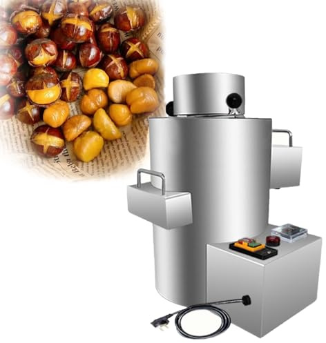 MINHUIJIHUI Desgranadora de castañas eléctrica Comercial - 8 Cuchillas, 200 kg/h, peladora de castañas de Acero Inoxidable, sin dañar Las castañas,Alta eficiencia y fácil