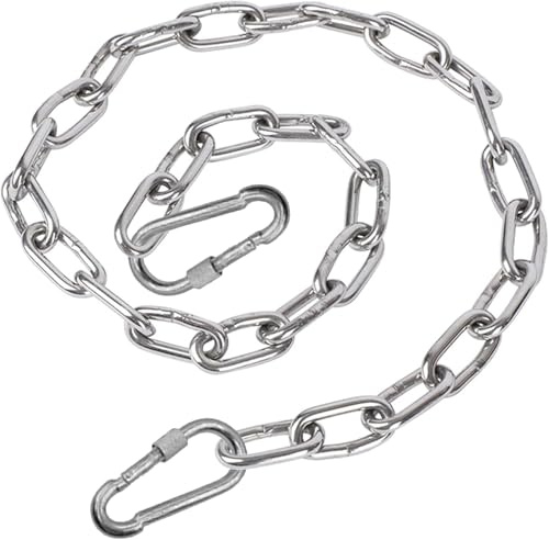 Edelstahl Ketten Stahlkette Mit Zwei Schlössern Kette Für Zauntore Käfigtore Für Haustiere Gartentore Hundeleinen Vogelhäuschen Hängekörbe Blumentöpfe（100cm）