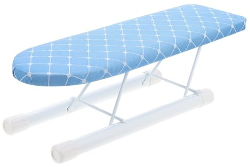 GARVALON Tavolo da Stiro Pieghevole Mini Portatile con Supporto Rinforzato per Abbigliamento Asse da Stirare Compatto per Casa Camera e Viaggio per Maniche e Camicie